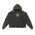Dragon King Deadlift: Vintage Washed Frayed-Hem Hoodie