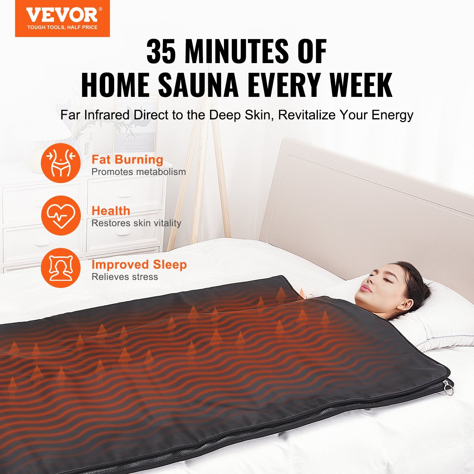 Vital Fold Sauna Blanket- for Detoxing, Relaxation, and weight loss!